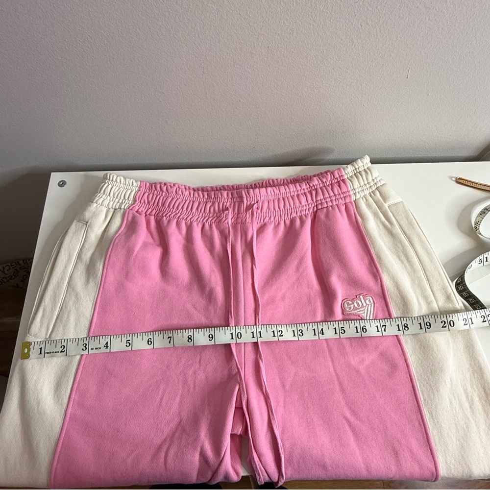 Gola X Anthropologie Pink and White Joggers NWT $98 Small - Picture 10 of 12